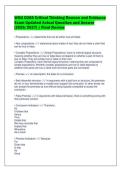 WGU D265 Critical Thinking Reason and Evidence&NewLine;Exam Updated Actual Question and Answer&NewLine;&lpar;2026&sol;2027&rpar; &vert; Final Review&NewLine;