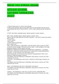 BIOD 101 Final Exam Study Guide Latest Questions and Verified Answers