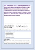 GRE General Test v2&period;0 &mdash; Comprehensive Practice &NewLine;Examination Question Bank actual update 2025 &sol; &NewLine;2026 Graduate Record Examination General Test&colon; &NewLine;Complete Verbal Reasoning&comma; Quantitative Reasoning&comma; &NewLine;and Analytical Writing Assessment for Graduate School 