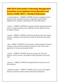 WGU D075 Information Technology Management&NewLine;Essentials Exam Updated Actual Question and&NewLine;Answer &lpar;2026&sol;2027&rpar; &vert; Detailed Rationales&NewLine;