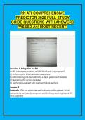 RN ATI COMPREHENSIVE PREDICTOR 2026 FULL STUDY GUIDE QUESTIONS WITH ANSWERS PASSED A&plus;&lpar; MOST RECENT&rpar;