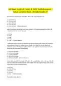 ASP Exam 1 with all Correct & 100&percnt; Verified Answers &vert;Actual Complete Exam &vert;Already Graded A&plus;
