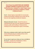 OLCC Permit Test QUESTIONS AND ANSWERS &NewLine;ALREADY GRADED A&plus;&vert;&vert;Verified Exam&excl;&excl;&excl;&vert;&vert; 100&percnt; &NewLine;Verified Solutions &vert; Updated Per Latest Oregon Liquor &NewLine;and Cannabis Commission Guidelines &vert; Graded &NewLine;A&plus;&vert;&vert;Newest Exam&excl;&excl;&excl;