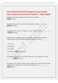 ICD 10 CM and ICD 10 PCS Chapter 25 Test Yourself&NewLine;Exam questions and answers Graded A&plus; &vert; latest update&NewLine;Intentional self-harm is reported with codes from code block &lowbar;&lowbar;&lowbar;&lowbar;&lowbar;&lowbar;&lowbar;&period; -&NewLine;X71-X83&NewLine;The external cause code for a fall from bed&comma; initial encounter&comma; is &lowbar;