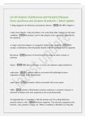 Icd 10 Chapter 14&comma;Infectious and Parasitic Diseases&NewLine;Exam questions and answers Graded A&plus; &vert; latest update&NewLine;Coding diagnoses for infectious and parasitic disease - A00-B99&period; Chapter 1&period;&NewLine;Codes from Chapter 1 take precedence over codes from other chapters for