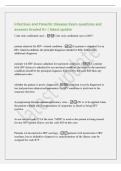Infectious and Parasitic Diseases Exam questions and&NewLine;answers Graded A&plus; &vert; latest update&NewLine;Code only confirmed cases - Code only confirmed cases of HIV&NewLine;patient admitted for HIV- related condition - if a patient is admitted for an&NewLine;HIV related condition&comma; th