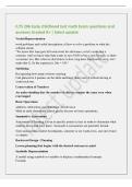 ILTS 206 Early childhood test math Exam questions and answers Graded A&plus; &vert; latest update Verbal Representation word problems and verbal descriptions of how to solve a problem or what the solution means "We know that Sam gets &dollar;10 each week for a