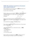 KNES 320 Lab-Exam 2 questions and answers&NewLine;latest update&vert; Graded A&plus;&NewLine;What can Submaximal exercise can be used for&quest; - Submaximal exercise&NewLine;tests can be used as a means for describing&NewLine;the aerobic fitness of an individual&NewLine;What does submaximal exercise allo