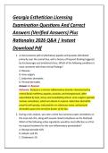 Georgia Esthetician Licensing &NewLine;Examination Questions And Correct &NewLine;Answers &lpar;Verified Answers&rpar; Plus &NewLine;Rationales 2026 Q&A &vert; Instant &NewLine;Download Pdf 