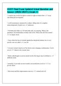CLEET Final Exam Updated Actual Question and&NewLine;Answer &lpar;2026&sol;2027&rpar; &vert; Grade A&plus;