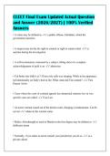 CLEET Final Exam Updated Actual Question&NewLine;and Answer &lpar;2026&sol;2027&rpar; &vert; 100&percnt; Verified&NewLine;Answers