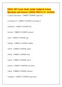 TOEFL iBT Exam Study Guide Updated Actual&NewLine;Question and Answer &lpar;2026&sol;2027&rpar; &vert; A&plus; Verified