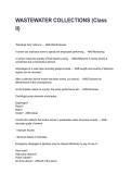 WASTEWATER COLLECTIONS &lpar;Class II&rpar;New 2026&sol;2027 Questions and Professionally Verified Answers&NewLine;