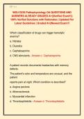 WGU D236 Pathophysiology OA QUESTIONS AND &NewLine;ANSWERS ALREADY GRADED A&plus;&vert;&vert;Verified Exam&excl;&excl;&vert;&vert; &NewLine;100&percnt; Verified Solutions with Rationales &vert; Updated Per &NewLine;Latest Guidelines &vert; Graded A&plus;&vert;&vert;Newest Exam&excl;&excl;&excl;