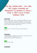 NUR 204&sol; NUR204 HESI &ndash; &lpar;New 2026&sol; 2027 Update&rpar; Leadership and Management V2&vert; Questions & Answers &vert; Grade A&vert; 100&percnt; Correct &lpar;Verified Solutions&rpar;- Fortis