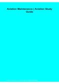Aviation Maintenance Aviation Study Guide PDF 2026&sol;2027 &vert; Aircraft Maintenance Exam Review