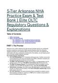 2026&sol;2027 S-Tier Arkansas NHA Practice Exam & Test Bank &vert; 19&plus; Elite OLTC Regulatory Questions&comma; Rationales & Cheat Sheet