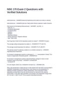 NSG 170 Exam 2 Questions with Verified Solutions