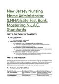 2026&sol;2027 New Jersey Nursing Home Administrator &lpar;LNHA&rpar; Elite Test Bank & Study Guide &vert; N&period;J&period;A&period;C&period; Standards&comma; Peggy's Law & P&period;L&period; 