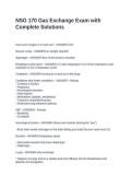 NSG 170 Gas Exchange Exam with Complete Solutions