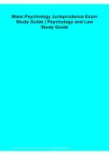 Mass Psychology Jurisprudence Exam Study Guide Psychology and Law Study Guide PDF 2026&sol;2027