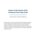 Aquatic Facility Operator &lpar;AFO&rpar; Certification Exam Study Guide&NewLine;Practice Questions & Answers with Rationales