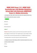 NRNP 6645 Exam 3 V1 &vert; NRNP 6645 &NewLine;Psychotherapy with Multiple Modalities &vert; &NewLine;Actual Q&A with Rationale &lpar;NRNP6645 &NewLine;Exam 3&rpar; &vert; Walden University