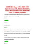 NRNP 6645 Exam 3 V2 &vert; NRNP 6645 &NewLine;Psychotherapy with Multiple Modalities &vert; &NewLine;Actual Q&A with Rationale &lpar;NRNP6645 &NewLine;Exam 3&rpar; &vert; Walden University