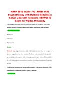 NRNP 6645 Exam 1 V2 &vert; NRNP 6645 &NewLine;Psychotherapy with Multiple Modalities &vert; &NewLine;Actual Q&A with Rationale &lpar;NRNP6645 &NewLine;Exam 1&rpar; &vert; Walden University 