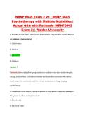 NRNP 6645 Exam 2 V1 &vert; NRNP 6645 &NewLine;Psychotherapy with Multiple Modalities &vert; &NewLine;Actual Q&A with Rationale &lpar;NRNP6645 &NewLine;Exam 2&rpar; &vert; Walden University 