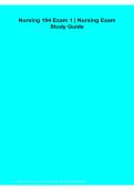 Nursing 104 Exam 1 Nursing Exam Study Guide PDF 2026&sol;2027