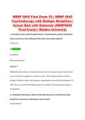 NRNP 6645 Final Exam V2 &vert; NRNP 6645 &NewLine;Psychotherapy with Multiple Modalities &vert; &NewLine;Actual Q&A with Rationale &lpar;NRNP6645 &NewLine;Final Exam&rpar; &vert; Walden University