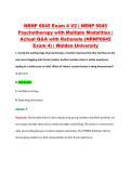 NRNP 6645 Exam 4 V2 &vert; NRNP 6645 &NewLine;Psychotherapy with Multiple Modalities &vert; &NewLine;Actual Q&A with Rationale &lpar;NRNP6645 &NewLine;Exam 4&rpar; &vert; Walden University 