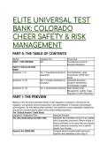 2026&sol;2027 ELITE UNIVERSAL TEST BANK&colon; Colorado Cheer Safety&comma; Risk Management & NFHS Compliance &lpar;Complete 19&plus; Q&A&rpar;
