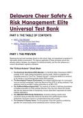 2026&sol;2027 Delaware Cheer Safety & Risk Management&colon; Elite Universal Test Bank &lpar;DIAA&sol;NFHS&rpar; &vert; 18&plus;  Questions & Expert Synthesis