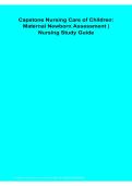 Capstone Nursing Care of Children Maternal Newborn Assessment Nursing Study Guide PDF 2026&sol;2027