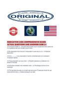 MEDICATION AIDE COMPREHENSIVE EXAMS ACTUAL QUESTIONS AND ANSWERS SURE 