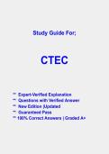 CTEC California Tax Preparer Certification Exam Questions & Answers &vert; Verified Answers &vert; 2026-2027 PDF
