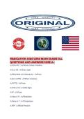MEDICATION AIDE CORE MAIN EXAMS ALL QUESTIONS AND ANSWERS SURE