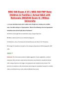 NSG 548 Exam 4 V1&ndash;V3 &vert; NSG 548 FNP Role&colon; Children & Families &vert; Wilkes University &vert; Actual Q&A with Rationale &lpar;Wilkes NSG548 Exam 4&rpar;