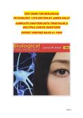 TEST BANK For Biological Psychology 13th Edition&comma; James W&period; Kalat&vert; Verified Chapter's 1 - 14 &vert; Complete&NewLine;