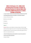 NSG 3130 Exam 4 V1 &vert; NSG 3130 &NewLine;Fundamental Concepts & Skills for &NewLine;Nursing Practice II &vert; Actual Q&A with &NewLine;Rationale &lpar;NSG3130 Exam 4&rpar; &vert; Galen &NewLine;College of Nursing
