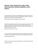 NUR 652 - FINAL EXAM STUDY GUIDE  EXAM QUESTIONS WITH VERIFIED ANSWERS LATEST UPDATE