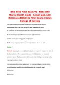 NSG 3450 Final Exam V2 &vert; NSG 3450 &NewLine;Mental Health Guide &vert; Actual Q&A with &NewLine;Rationale &lpar;NSG3450 Final Exam&rpar; &vert; Galen &NewLine;College of Nursing