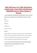 NSG 3450 Exam 4 V2 &vert; NSG 3450 Mental &NewLine;Health Guide &vert; Actual Q&A with Rationale &NewLine;&lpar;NSG3450 Exam 4&rpar; &vert; Galen College of &NewLine;Nursing