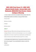 NSG 3450 Final Exam V1&ndash;V3 &vert; NSG 3450 Mental Health Guide &vert; Galen College of Nursing &vert; Actual Q&A with Rationale &lpar;Galen NSG3450 Final Exam&rpar;