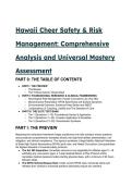 2026&sol;2027 S-Tier&colon; Hawaii Cheer Safety & Risk Management &ndash; Complete Legal&comma; Clinical & NFHS Mastery Test Bank