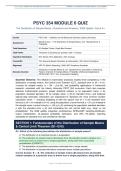 PSYC 354 MODULE 6 QUIZ&colon; THE DISTRIBUTION OF SAMPLE MEANS &vert; QUESTIONS AND ANSWERS &vert; 2026 UPDATE &vert; SCORE A&plus;