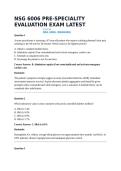 NSG 6006 PRE-SPECIALITY EVALUATION EXAM LATEST