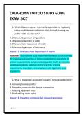 OKLAHOMA TATTOO STUDY GUIDE&NewLine;EXAM 2027